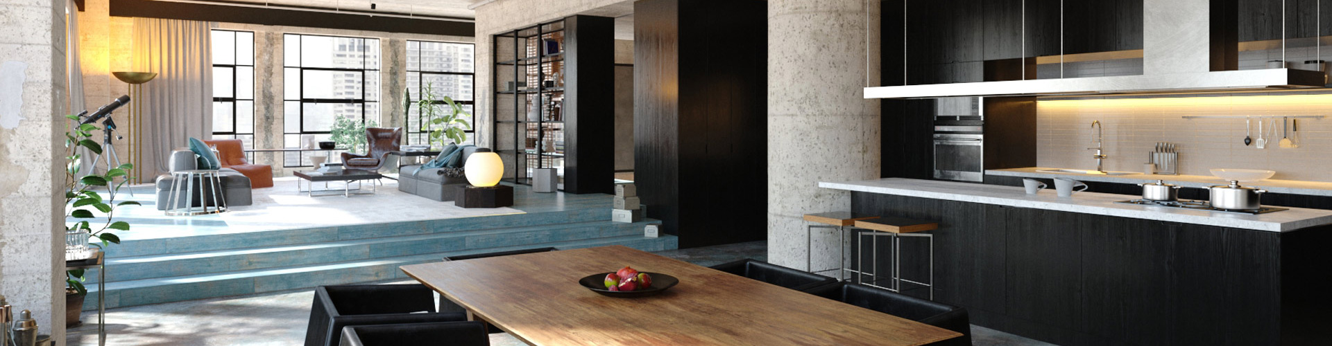 工业风家装客厅样板间