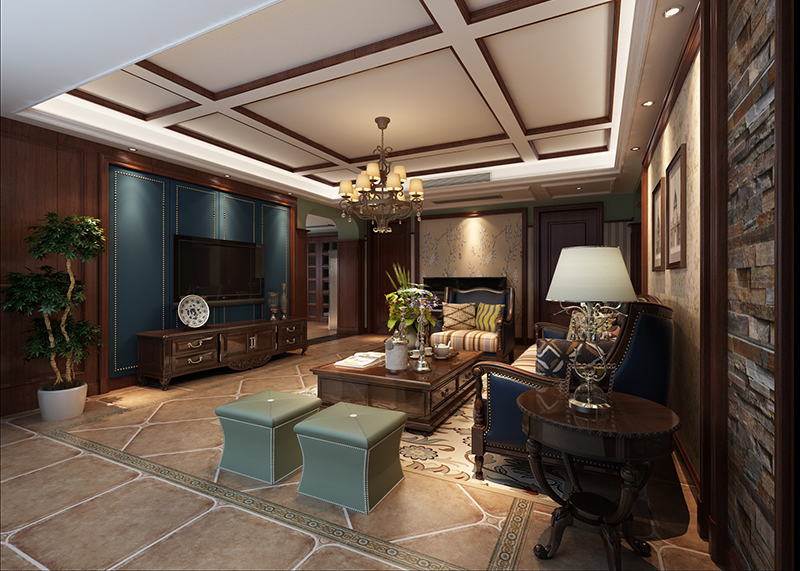 中式家装客厅效果图