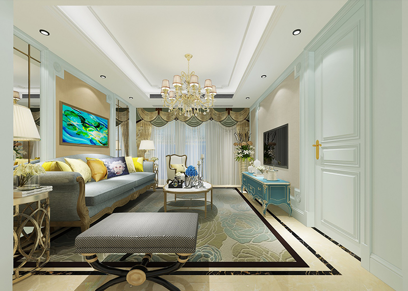 四季枫景地中海风格客厅