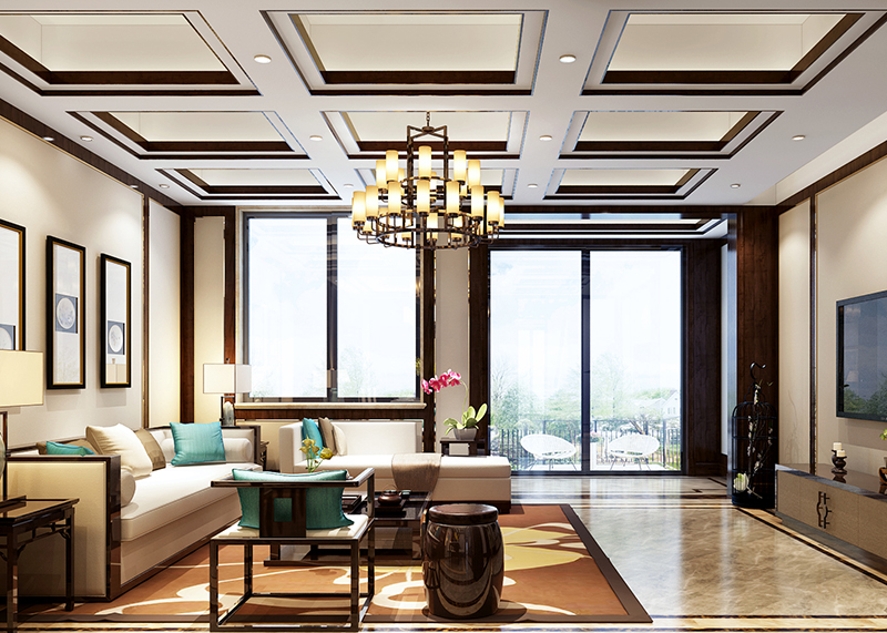 新中式客厅设计图四季尊域