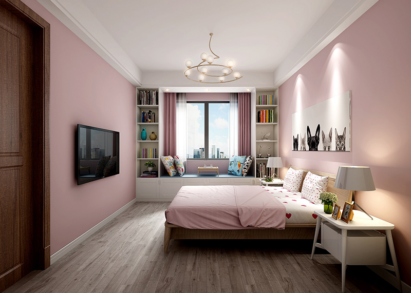 女孩房3d效果图虚拟图