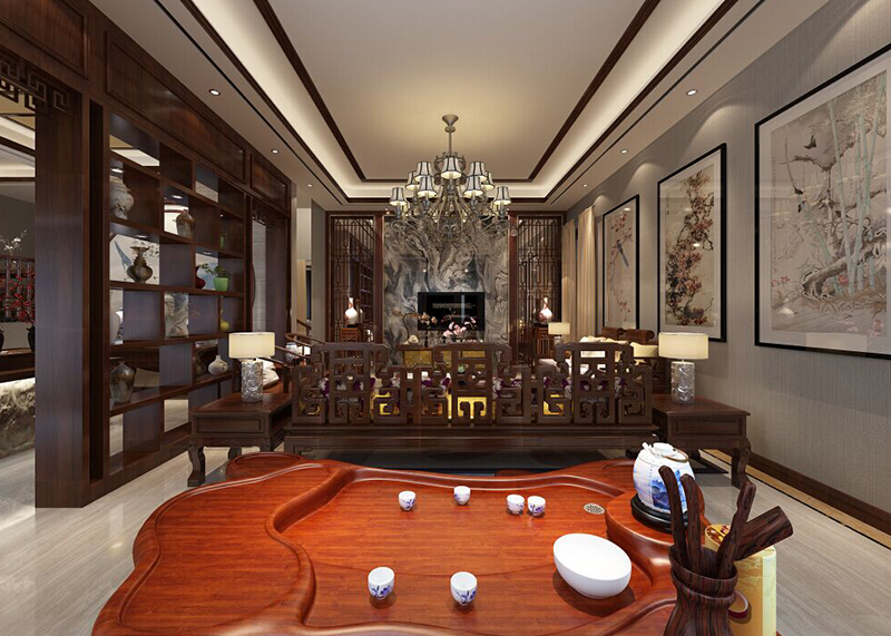 中式餐厅家装设计方案图