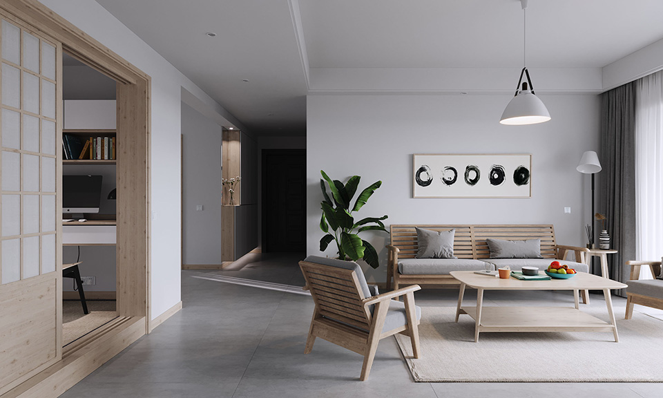 <b>轻日式家装设计风格3d图方案</b>