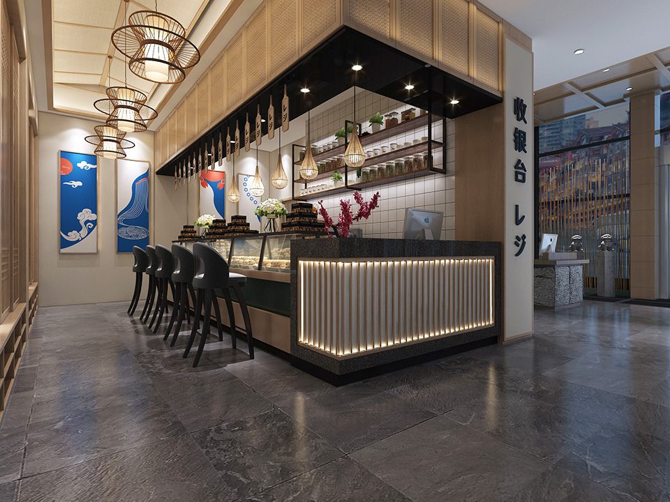 日式餐厅3d效果图制作设计方案