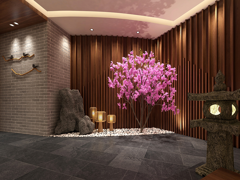 日本料理店3d效果图设计方案