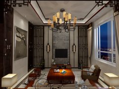 新中式家装修餐厅3d效果图制作