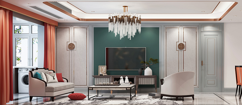 <b>中式家装莫兰迪色装修设计图</b>