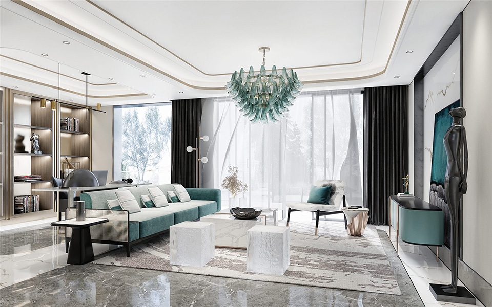 <b>现代轻奢别墅效果图设计方案</b>