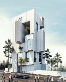 住宅大楼3d设计效果图方案