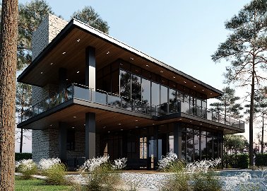 <b>二层农村别墅设计效果图制作案例图纸</b>