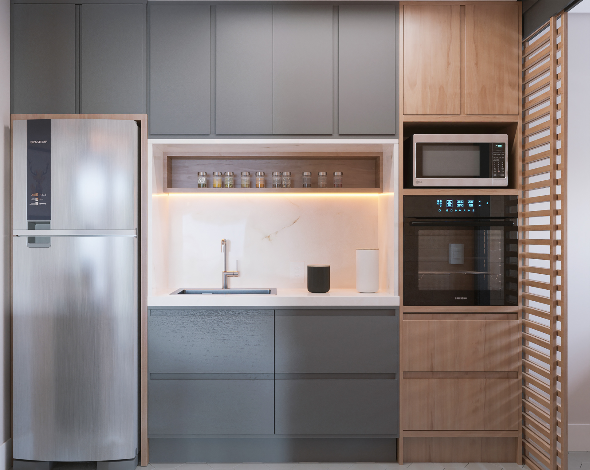 北欧风家装厨房3d效果图