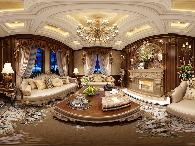 <b>欧式家装客厅3d全景图</b>
